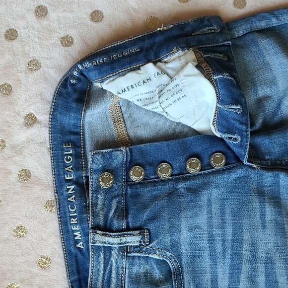 5 button, super high rise American eagle  jegging - Picture 7 of 12